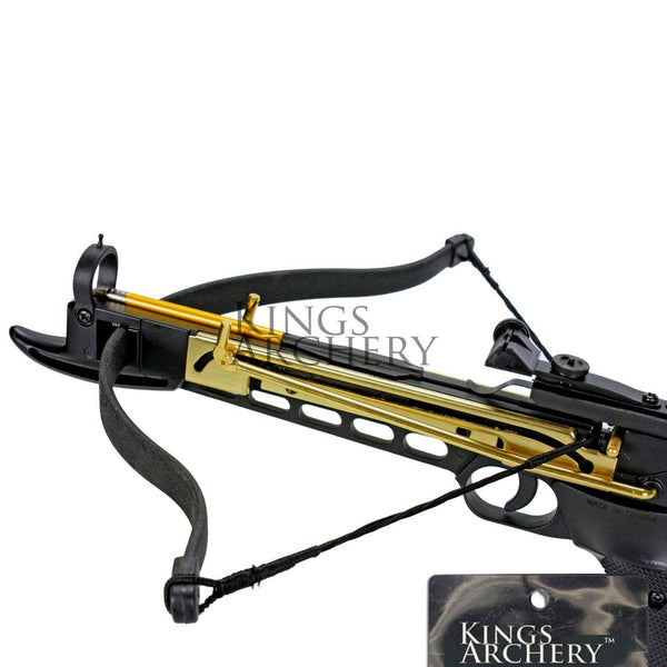 Crossbow Self-Cocking 80 LBS by KingsArchery® with Adjustable Sights, 3 Aluminium Arrow Bolts, and Bonus 24-pack of Colored PVC Arrow Bolts + KingsArchery® Warranty