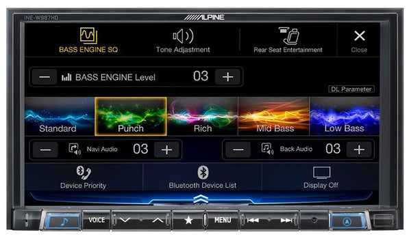 Alpine INE-W987HD 7" Mech-Less 3D&2D Navigation Receiver w/Apple Car Play & Android Auto Bluetooth HDMI Single Din AM/FM Multimedia Touchscreen Car Stereo