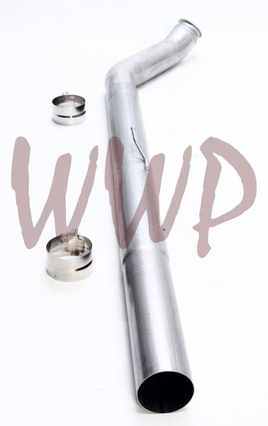 Performance Race Racing Off Road 5" Aluminized Steel Replacement Exhaust Pipes Kit System For 2007-2012 Dodge Ram 2500 3500 Cummins 6.7L Turbo Diesel Pickup Truck