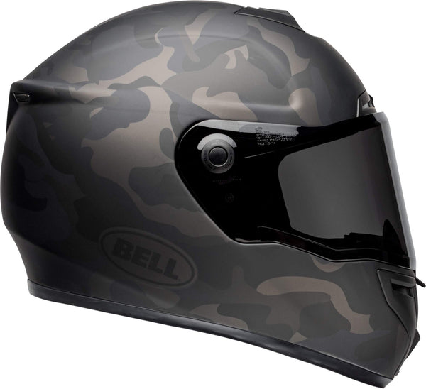 Bell SRT Street Motorcycle Helmet (Stealth Matte Black/Camo, Medium)