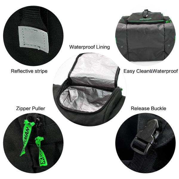 XCMAN Ski Boots and Snowboard Boot Backpack Bag, Excellent for Travel with Waterproof Exterior & Bottom,Green