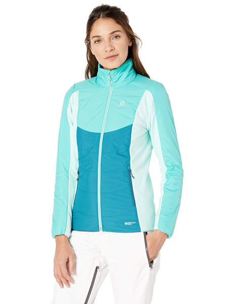 Salomon Women's Drifter Mid JACKET , Deep Lagoon/Waterfall, XL