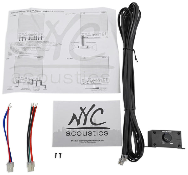 NYC Acoustics NSE12L 12" 1200W Powered/Amplified Car Subwoofer/Sub Enclosure+LED
