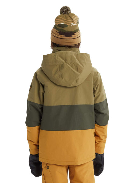 Burton Boys' Symbol Jacket, Martini Olive Multi, X-Large
