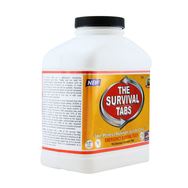Survival Tabs 60-Day 720 Tabs Emergency Food Ration Survival MREs Food Replacement for Outdoor Activities Disaster Preparedness Gluten Free and Non-GMO 25 Years Shelf Life Long Term - Mixed Flavor