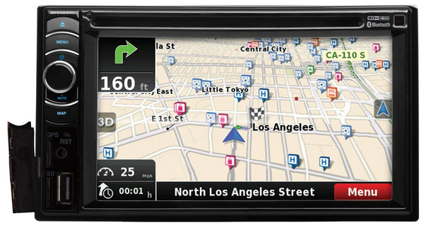 BOSS Audio Systems BV9386NV Navigation - Double Din GPS, Bluetooth Audio and Hands-Free Calling, 6.2 Inch Touchscreen LCD Monitor, MP3, CD, DVD Player, USB SD Ports, AUX Input, AM FM Radio Receiver