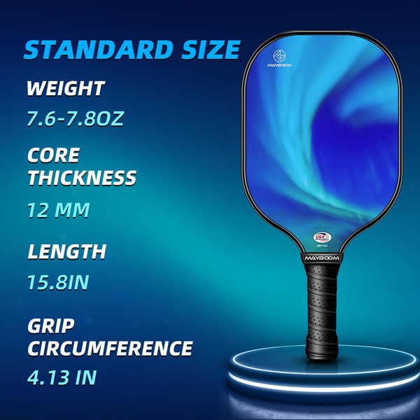 Pickleball Paddles Set of 2, USAPA Approved Pickle Ball Rackets 2 Pack with 4 Pickleball Balls, Pickleball Bag, Pickleball Set with Indoor/Outdoor Gifts Games for Beginners & Pros