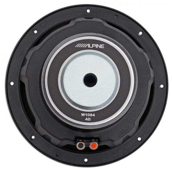 Alpine W12S4 12-inch Single 4 Ohm Subwoofer Bundle