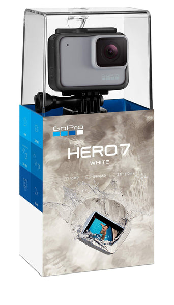 GoPro Hero7 White - Waterproof Action Camera with Touch Screen 1080p HD Video 10MP Photos