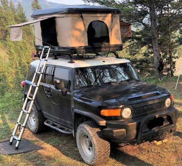 TMB Green Pop Up Roof Overland Tent Universal for Cars Trucks SUVs Camping Travel Mobile