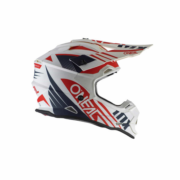 O'Neal 2 Series Unisex-Adult Off-Road Helmet (White/Blue/Red, M)