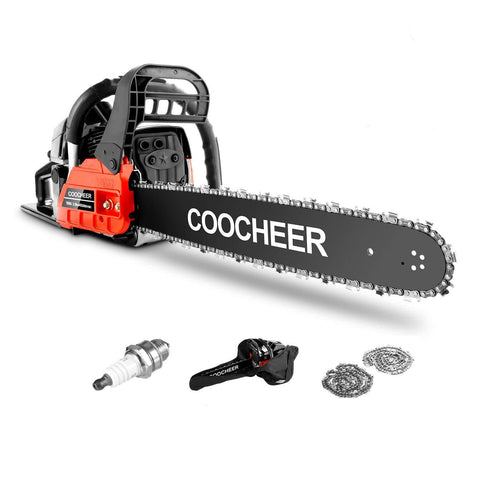 COOCHEER 20 Inch Gas Chainsaw 58CC 2-Stroke Gas Powered Chain Saw for Cutting Wood