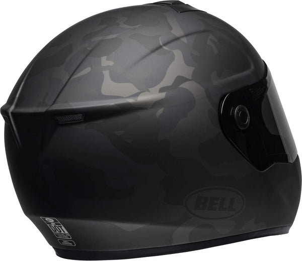Bell SRT Street Motorcycle Helmet (Stealth Matte Black/Camo, Medium)