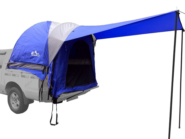 Hasika Waterproof Double Layer Full Size Truck 5.5 Foot Bed Tent with Floor Blue/Grey