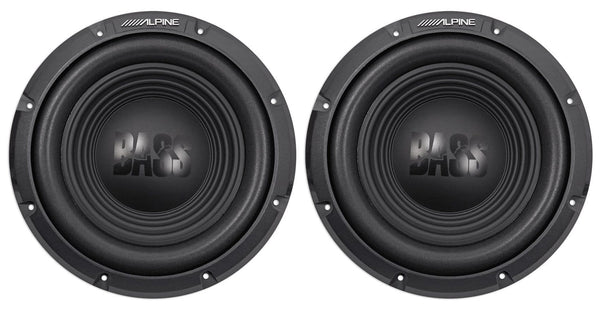 (2) Alpine W12S4 12" 1500 Watt Peak 500 Watt RMS 4-Ohm Car Audio Subwoofers Subs