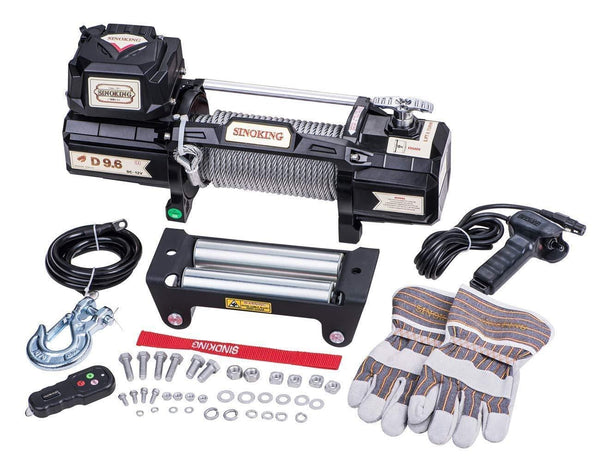 Sinoking 12VDC 9600LB/4354kg Electric Winch, Off-Road Winch with 5/16"×65′(feet) Wire Rope, Wireless Remote Control