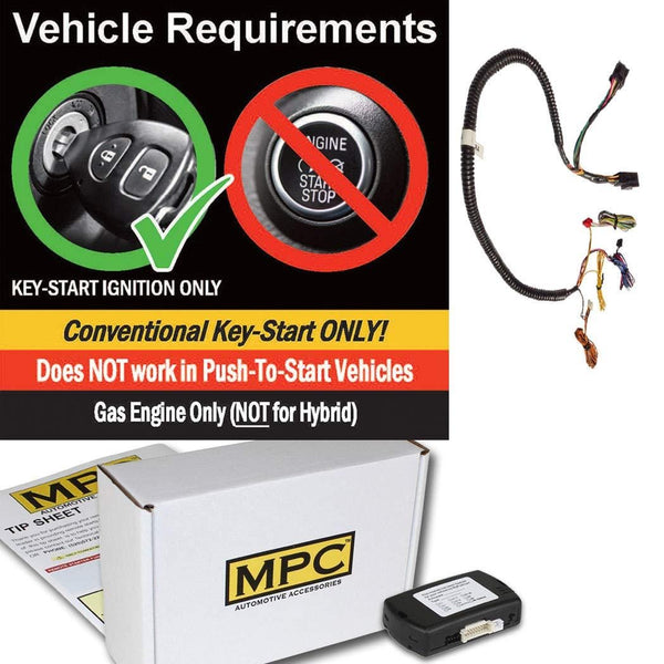 MPC Complete Factory Remote Activated Remote Start Kit for 2008-2010 Dodge Journey - Prewired - w/T-Harness