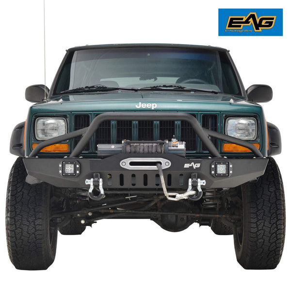 EAG Front Bumper with LED Lights and Winch Plate