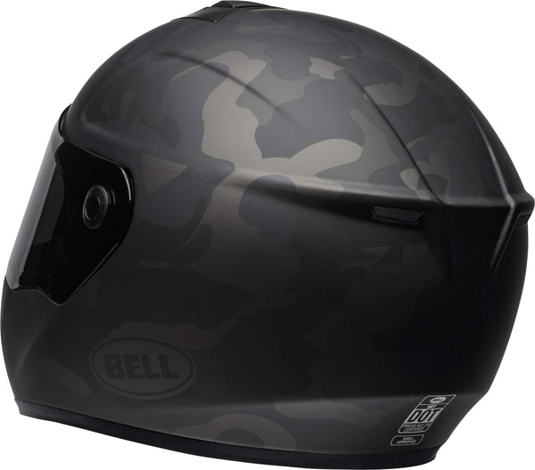 Bell SRT Street Motorcycle Helmet (Stealth Matte Black/Camo, Medium)