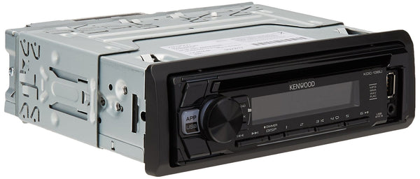 Kenwood KDC-168U In-Dash 1-DIN CD Car Stereo Receiver with Front USB Input