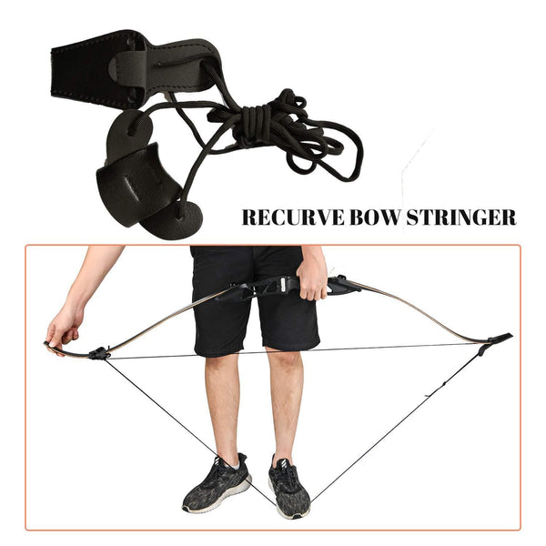 Gonex Takedown Recurve Bow, Hunting Archery Bow Long Bow for Beginner, 56" Right Handed Longbow 40 45 50lb Bow for Adults with Bow String,Black