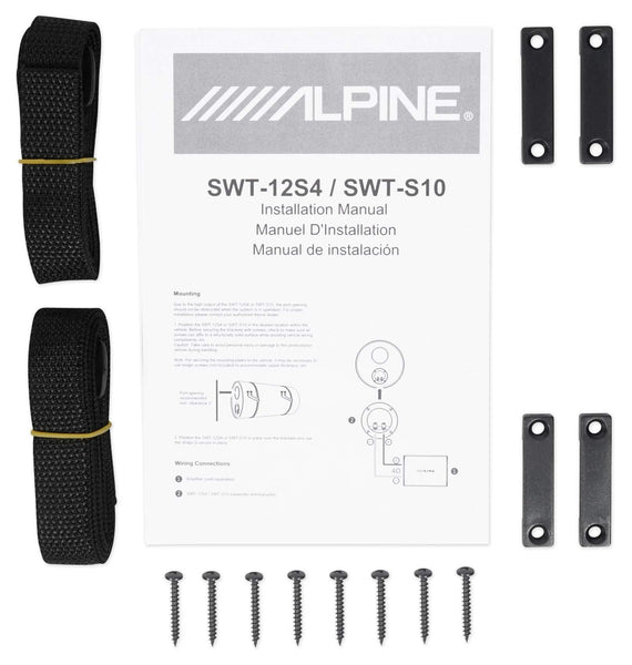 ALPINE SWT-S10 1200w 10" Car Subwoofer in Bass Tube Enclosure+7-Band Equalizer