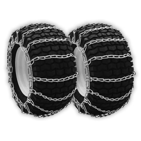 OakTen Set of Two Snow Tire Chains for Lawn Tractor Snowblowers Repl Husqvarna 531 030 116, 531030116 (13"X4"X6")