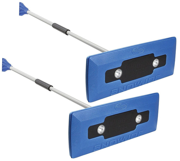 Snow Joe Illum-n-Broom LED Lighted 4-in-1 Snow Broom + Ice Scraper (2 Pack)
