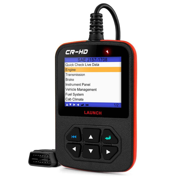 LAUNCH CReader HD Plus Heavy Duty Truck Obd2 Diagnostic Reader OBDII Scan Tool CRHD Truck Code Scanner With OBD-II Communication Modes 1-10 and J1587, J1708 and J1939 protocols
