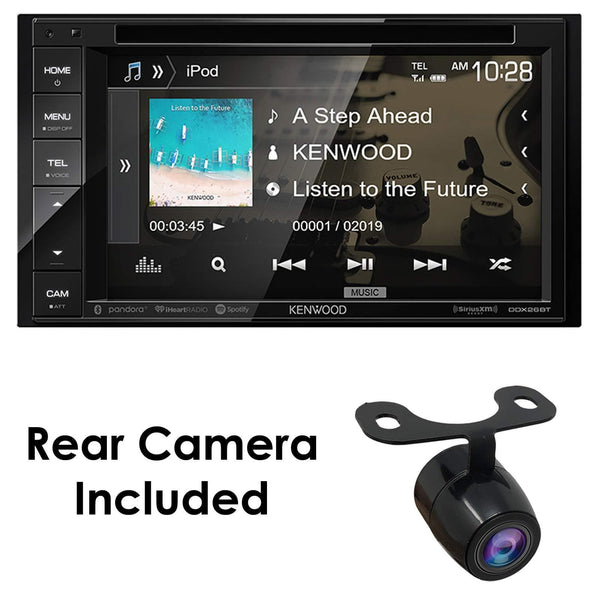 Kenwood Audio DDX26BT 6.2" Double Din Bluetooth WVGA Touch Screen DVD Receiver w/HD Rear View Camera