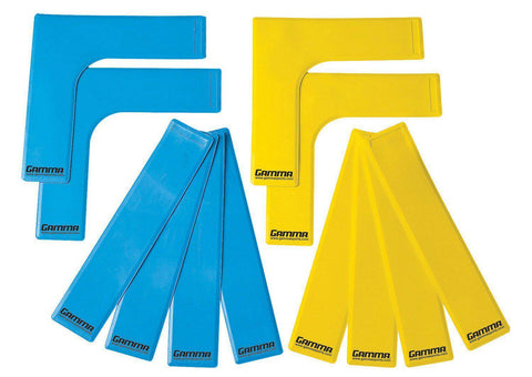 Gamma Court Marker Lines, Yellow/Blue [product _type] Gamma - Ultra Pickleball - The Pickleball Paddle MegaStore