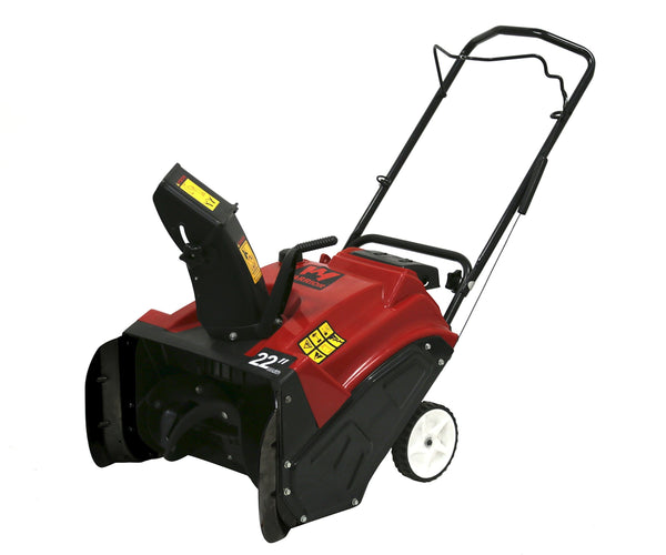 Warrior Tools America WR67436N Single Stage Hand Push Snow Blower, 196cc/22, Red