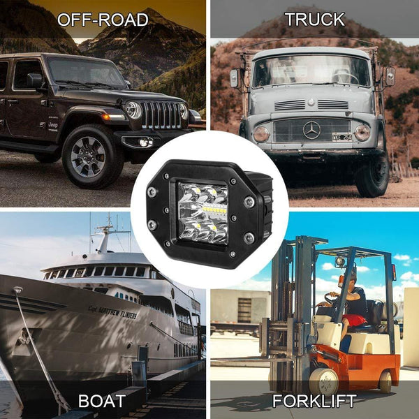 Led Light Bar 5 Inch Flush Mount BEAMCORN LED Pods Spot Flood Combo 39W Super Bright Fog Backup Driving Lights Off Road Lights for Trucks ATV UTV Jeep 4x4 Grill Bumper Mount