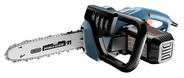 SENIX CSE12-M 12 Amp Electric Chainsaw with 16" Oregon Bar and Chain, Tooless Chain Tensioning, Auto Oiler and Chain Brake