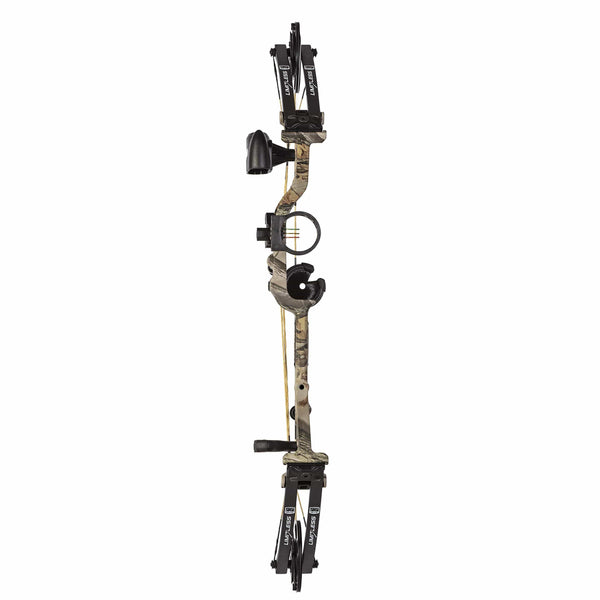 Bear Archery Limitless Dual Cam Compound Bow - Includes Quiver, Sight and Rest, God's Country