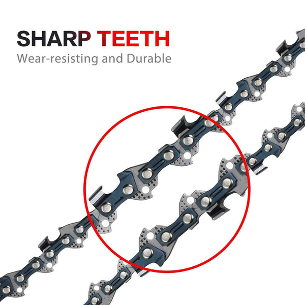 SALEM MASTER 10 Inch Chainsaw Chains 3/8 LP Pitch - .050" Gauge - 39 Drive Links, Semi-Chisel Gas Powered Chainsaw Chain Fits for Echo, Poulan, McCulloch (10)