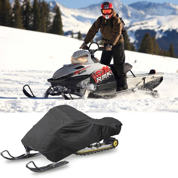 Pyle PCVSNM12 - Universal Snowmobile Cover Fabric - Heavy Duty, Dual Air Vents, Non-scratch Hood Liner & Elastic Cord -Tight Custom Fit, Waterproof Marine Grade Protection Against Sun Damage