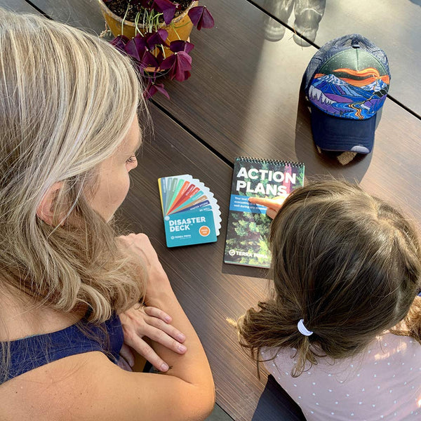 GRAB + GO BOX - Emergency Kit for the Disaster Preparedness Family - Action Plans, Emergency Guidebook, Pocket Survival Guide, Tiny Survival Cards