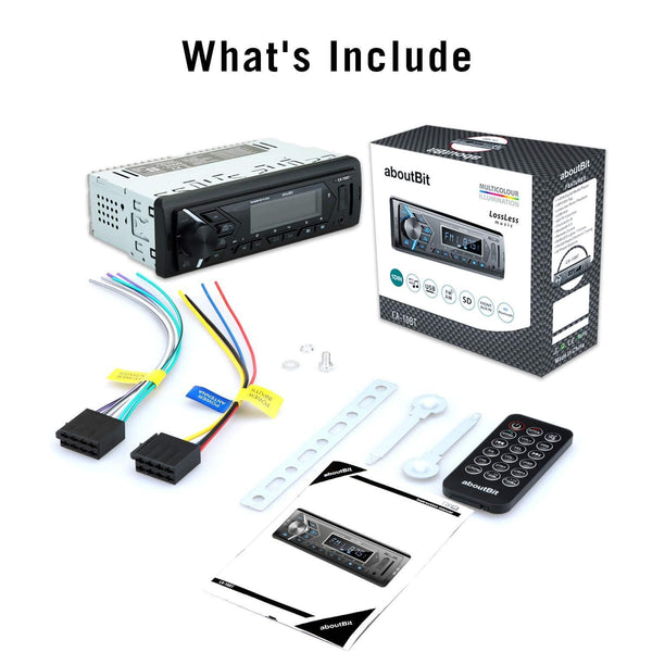 Bluetooth Car Stereo Radio Receiver,Single Din Mechless Digital Media Receiver Support FM/AM/USB/SD/FLAC/MP3/Aux-in with 7 Color Backlit,Wireless Remote Control - Ultra Pickleball