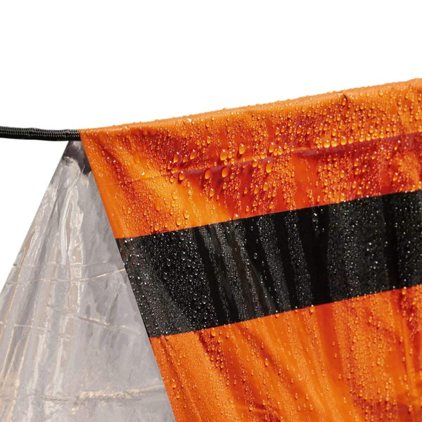 Go Time Gear Life Tent Emergency Survival Shelter - 2 Person Emergency Tent - Use As Survival Tent, Emergency Shelter, Tube Tent, Survival Tarp - Includes Survival Whistle & Paracord (Orange)