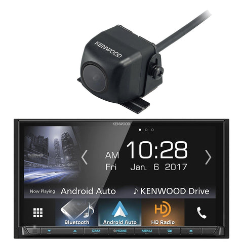 Kenwood DDX9704S 2-DIN in-Dash DVD/CD/AM/FM Car Stereo Receiver with Kenwood CMOS-130 Rearview Wide Angle View Backup Camera with Universal Mounting Hardware