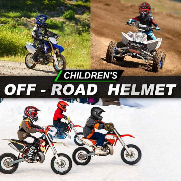 ILM Youth Kids ATV Motocross Dirt Bike Motorcycle BMX Downhill Off-Road MTB Mountain Bike Helmet DOT Approved (Youth-M, Matte Black)