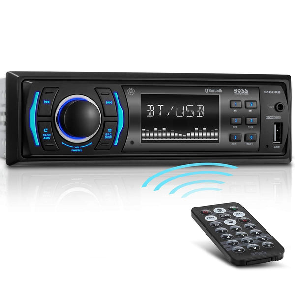 BOSS Audio Systems 616UAB Multimedia Car Stereo - Single Din LCD, Bluetooth Audio and Hands-Free Calling, Built-in Microphone, MP3/USB, Aux-in, AM/FM Radio Receiver