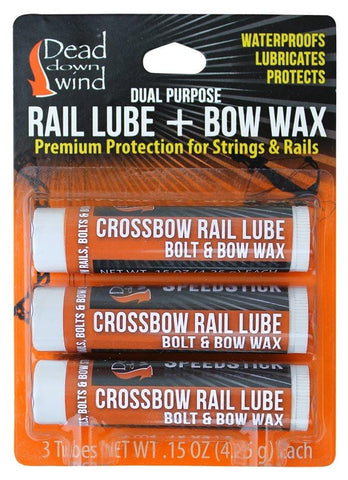 Dead Down Wind Bow Wax Rail Lube | 3 Pack | Unscented | Crossbow Hunting Accessories, Waterproof Archery Bow String Wax | Helps Reduce Friction and Prevent Fraying