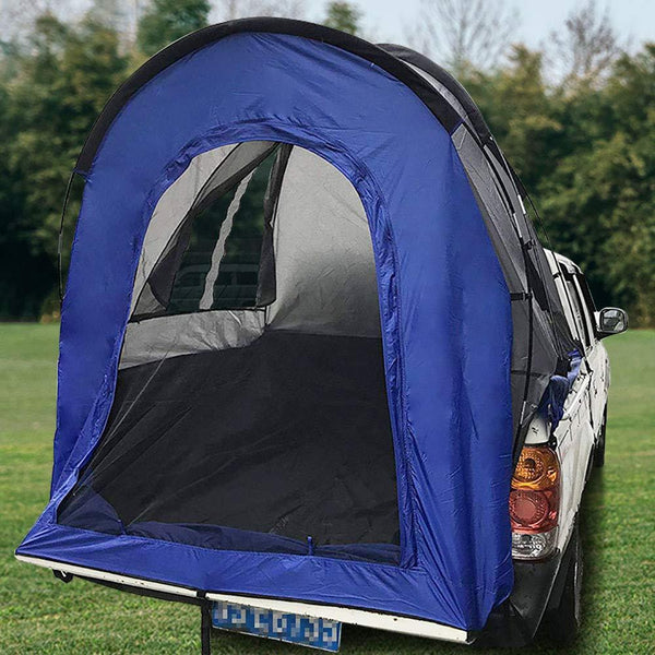 Mein LAY Waterproof Double Layer Full Size Truck 5.5 Foot Bed Tent with Floor Blue ＆ Grey