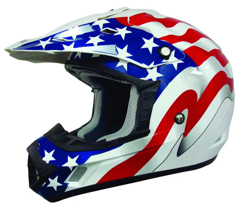 AFX FX-17 Unisex-Adult Off-Road-Helmet-Style Helmet (Flag White, Medium)