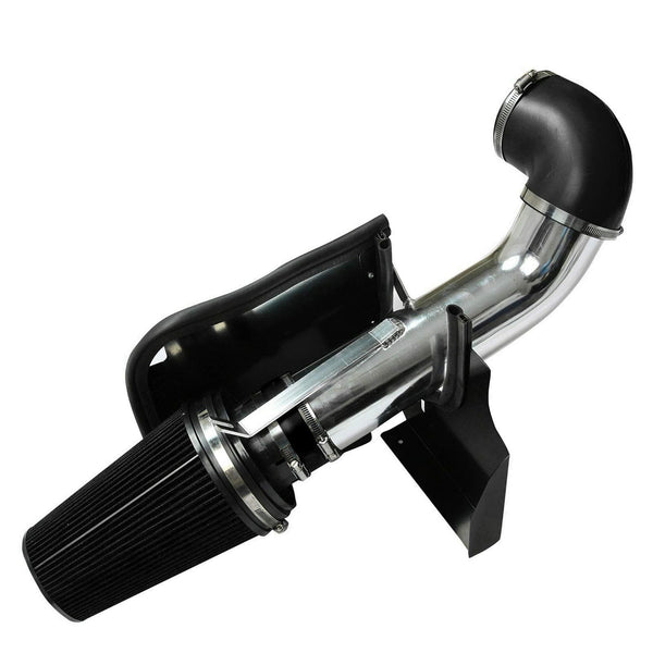 BLACKHORSE-RACING 4" Cold Air Intake System Kit with Heat Shield Filter for GMC Chevy Chevrolet 1999 2000 2001 2002 2003 2004 2005 2006 V8 4.8L/5.3L/6.0L(Black)