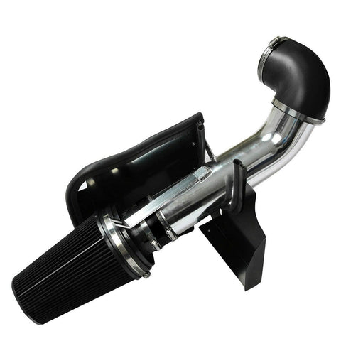 BLACKHORSE-RACING 4" Cold Air Intake System Kit with Heat Shield Filter for GMC Chevy Chevrolet 1999 2000 2001 2002 2003 2004 2005 2006 V8 4.8L/5.3L/6.0L(Black)