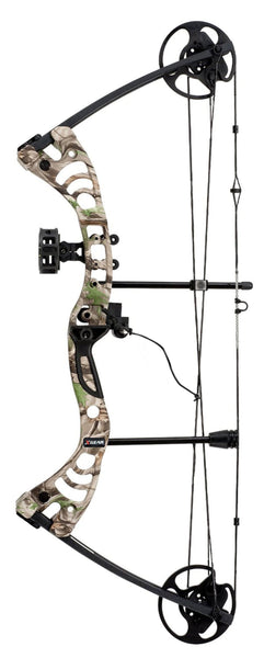 Leader Accessories Compound Bow 30-55lbs Archery Hunting Equipment with Max Speed 296fps (Green Camo. with Kit)