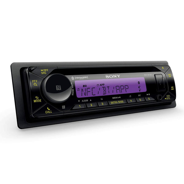 Sony MEX-M72BT Marine Bluetooth/CD Receiver & Two Pairs of XS-MP1611B Black 6.5" Marine Dual Cone Speakers